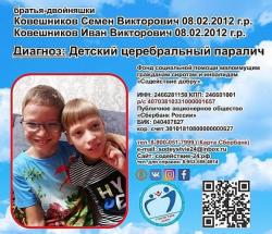 Ковешниковы Семен и Иван СУММА К СБОРУ 44 000 руб