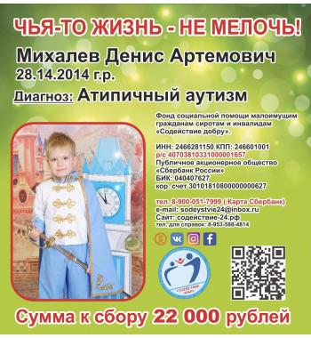 Михалев Денис СУММА К СБОРУ 22 000 руб
